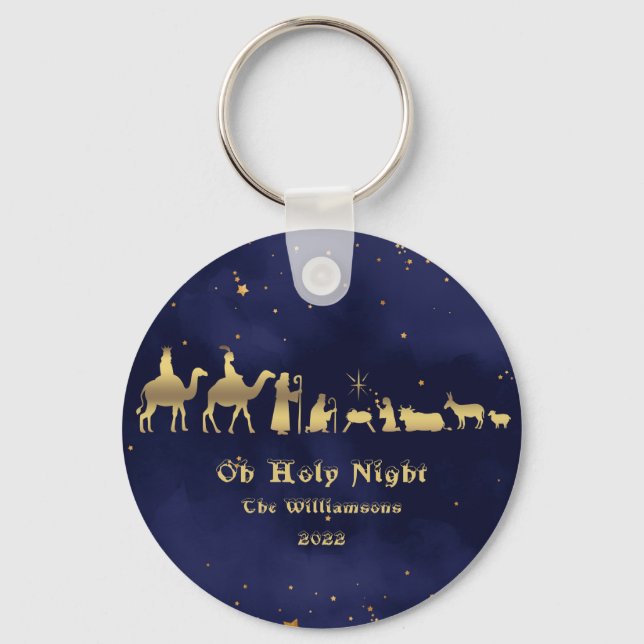 Porte-clés Gold Oh Holy Starry Night Ceramic (Recto)