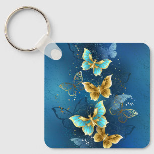 Porte-clés Golden butterflies