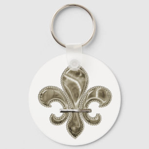 Porte-clés Golden Fleur de Lis Porte - clé personnalisable