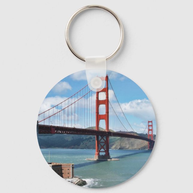 Porte-clés Golden Gate Bridge Et Fort Point À San Francisco (Recto)