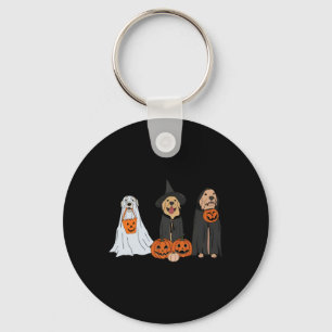 Porte-clés Golden Retriever Ghost Halloween Tricoter Ou Treat