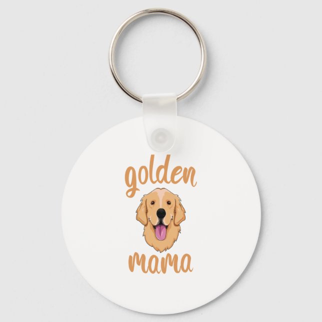 Porte-clés Golden Retriever Maman (Recto)