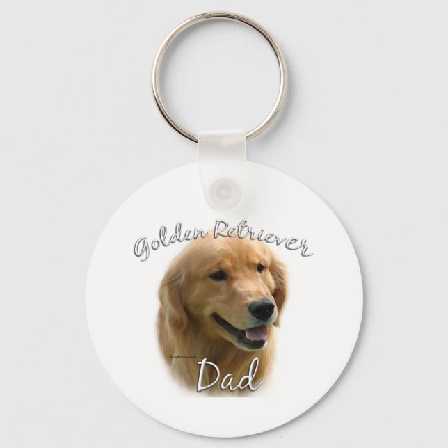 Porte-clés Golden Retriever Papa 2 (Recto)