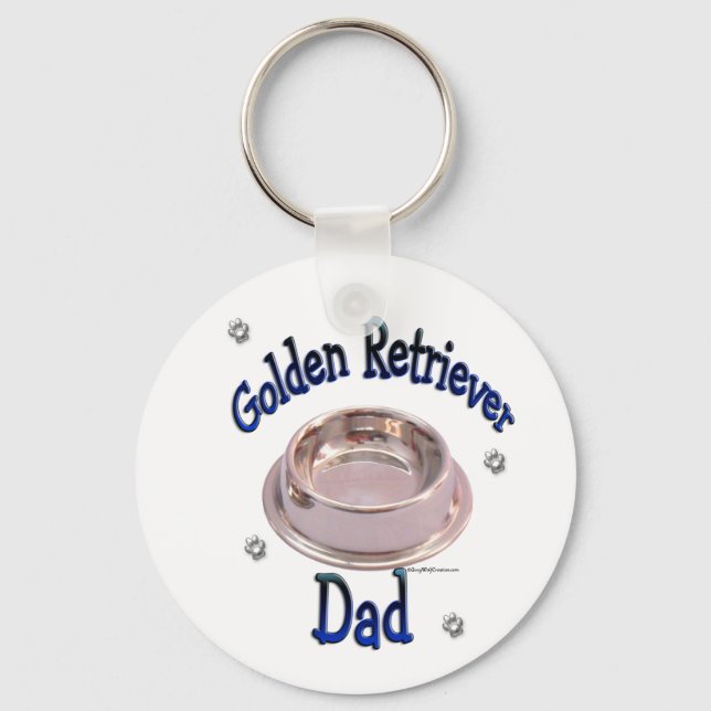 Porte-clés Golden Retriever Papa Porte - clé (Recto)