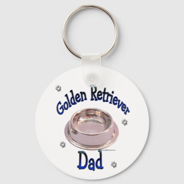 Porte-clés Golden Retriever Papa Porte - clé (Recto)