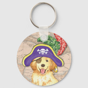 Porte-clés Golden Retriever Pirate
