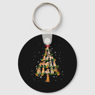 Porte-clés Golden Retriever sapin de Noël Père Noël drôle Chi