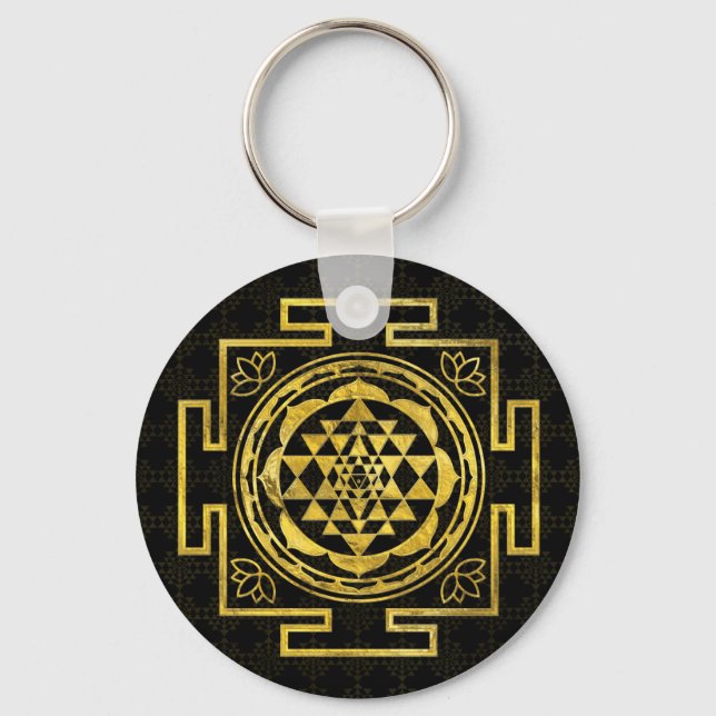 Porte-clés Golden Sri Yantra / Sri Chakra (Recto)