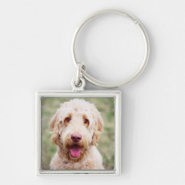 Porte-clés Goldendoodle souriant (Devant)