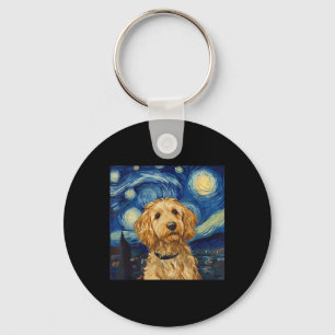 Porte-clés Goldendoodle Van Gogh Starry Nuit étoilée