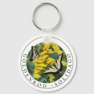 Porte-clés Goldenrod Solidago et Tiger Swallowtail Butfly
