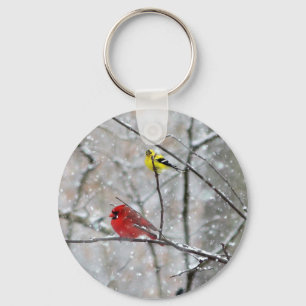 Porte-clés Goldfinch Et Cardinal