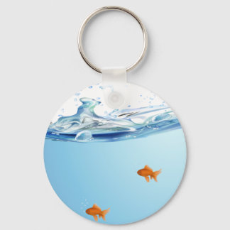 Porte-clés Goldfish under water aquarium