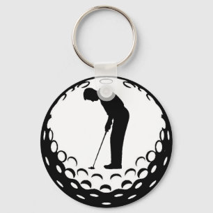 PORTE-CLÉS GOLF BALL ET GOLFER