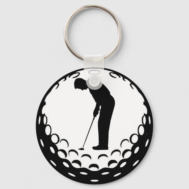 PORTE-CLÉS GOLF BALL ET GOLFER (Recto)
