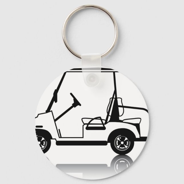 Porte-clés Golf Cart white (Recto)