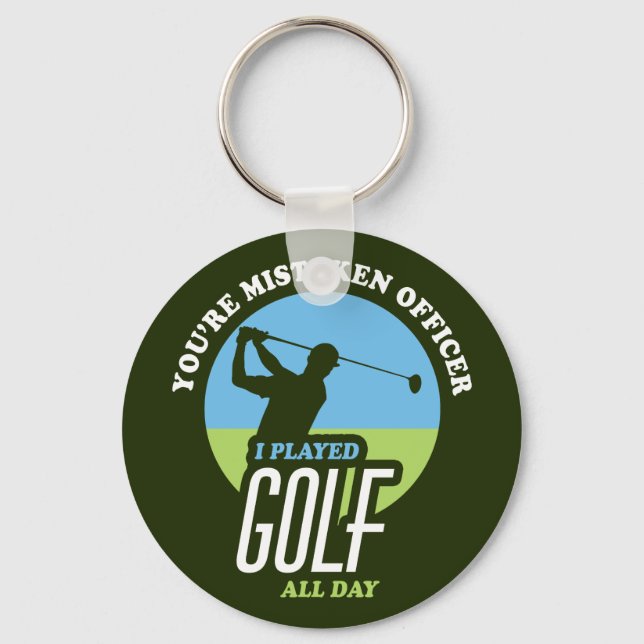 Porte-clés Golf Drôle Dire Pour Les Golfeurs (Recto)