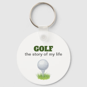 Porte-clés Golf l'histoire de ma vie drôle d'ornement en céra