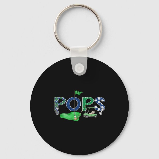 Porte-clés Golf pops trou en un golf 1er anniversaire garçon  (Recto)