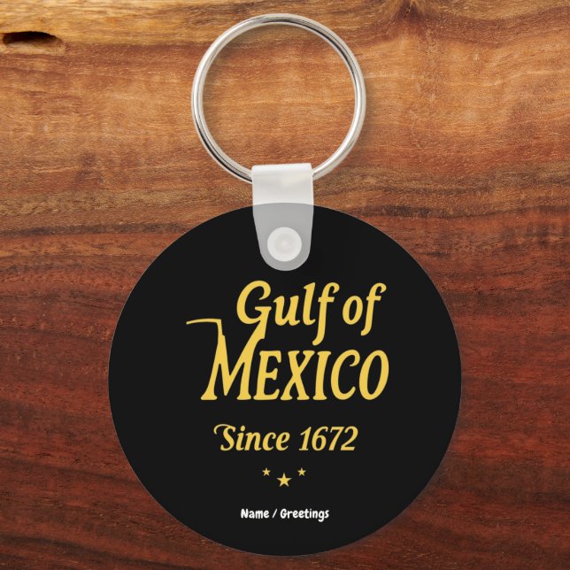 Porte-clés Golfe du Mexique Depuis 1672, plongez profondément (Recto)