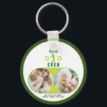 Porte-clés Golfer Best Dad Ever Fathers Day Family Photo<br><div class="desc">Modern and cute design "Best Dad Ever" with golfer silhouette with nice cute typography and a photo framed in a circle to personalize with your own family photo with the quote We love you daddy! Just perfect for Fathers Day,  birthday or anniversary.</div>