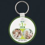 Porte-clés Golfer Best Dad Ever Fathers Day Family Photo<br><div class="desc">Modern and cute design "Best Dad Ever" with golfer silhouette with nice cute typography and a photo framed in a circle to personalize with your own family photo with the quote We love you daddy! Just perfect for Fathers Day,  birthday or anniversary.</div>