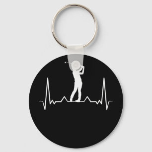 Porte-clés Golfer Heartbeat
