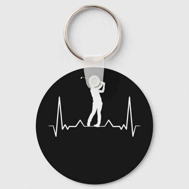 Porte-clés Golfer Heartbeat (Recto)