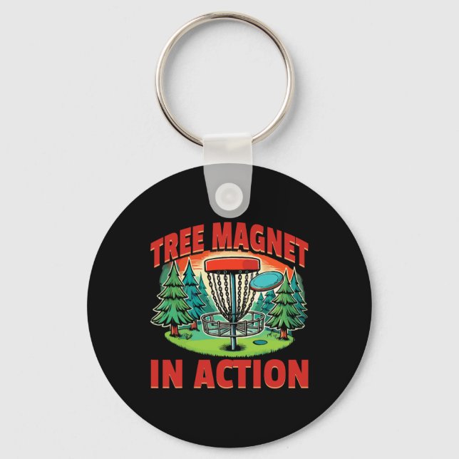 Porte-clés Golfeur de disque aimant d'arbre de golf de disque (Recto)