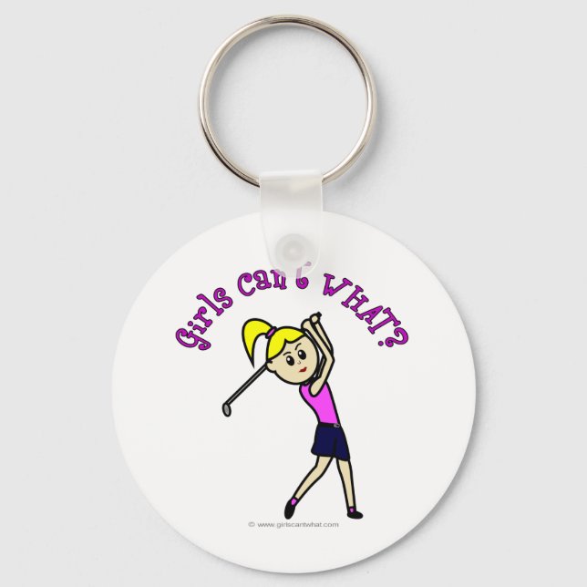 Porte-clés Golfeur de femme légère (Recto)