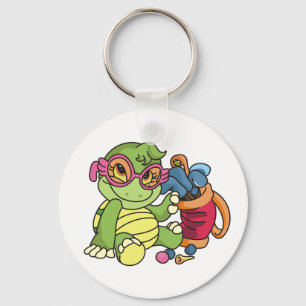Porte-clés Golfeur de tortue de fille