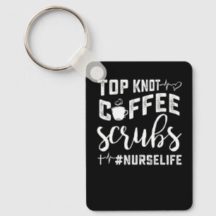 Porte-clés Gommages au café Vie d'infirmière Mignonne Pour In