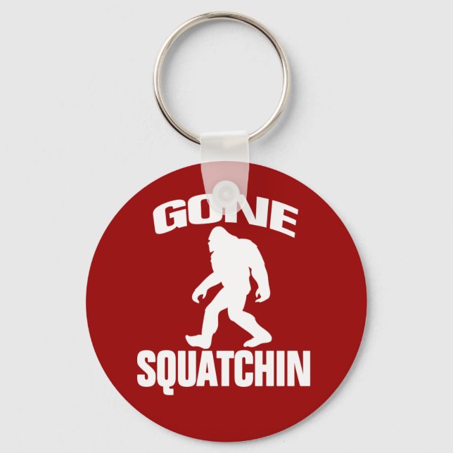 Porte-clés Gone Squatchin - Blanc et Rouge (Recto)