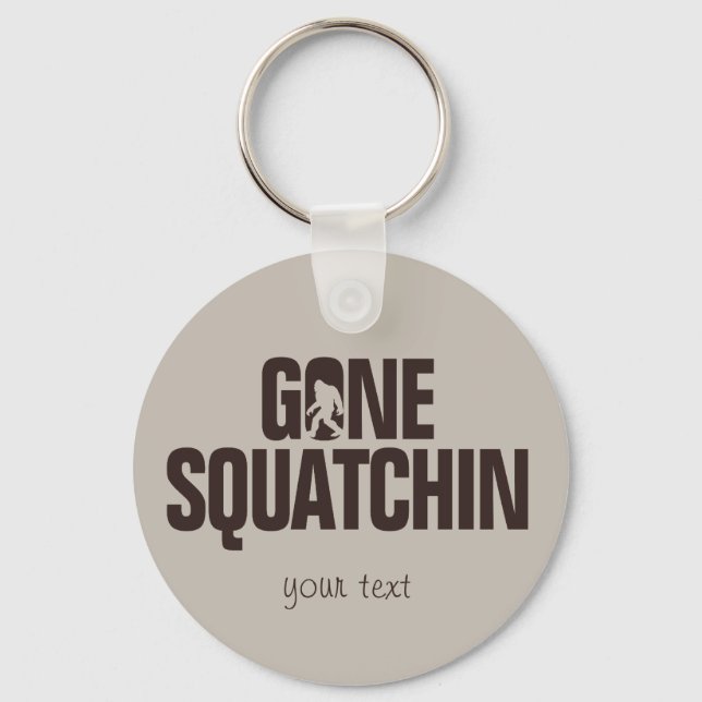 Porte-clés Gone Squatchin' - Brown et Tan (Recto)