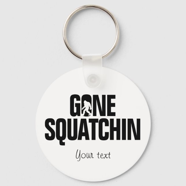 Porte-clés Gone Squatchine - Noir / Blanc Silhouette (Recto)