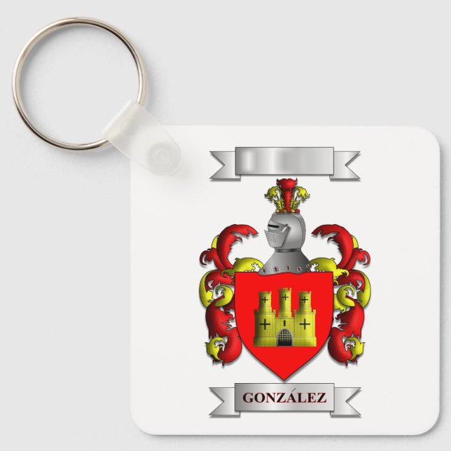 Porte-clés González Nom et Blason (Recto)