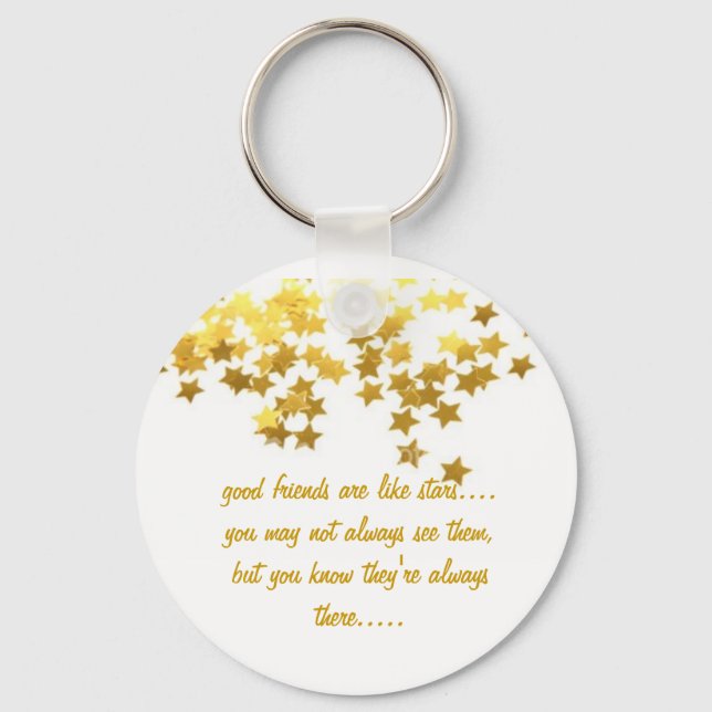 Porte-clés good friends are like stars keychain (Recto)