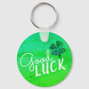 Porte-clés Good Luck Four Leaf Clover Shamrock