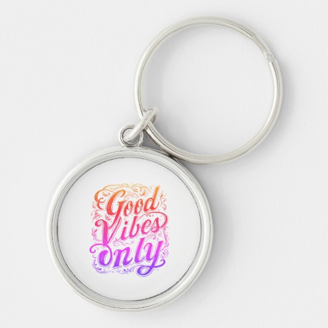 Porte-clés Good Vibes Only Script keychains and lanyards (Devant)