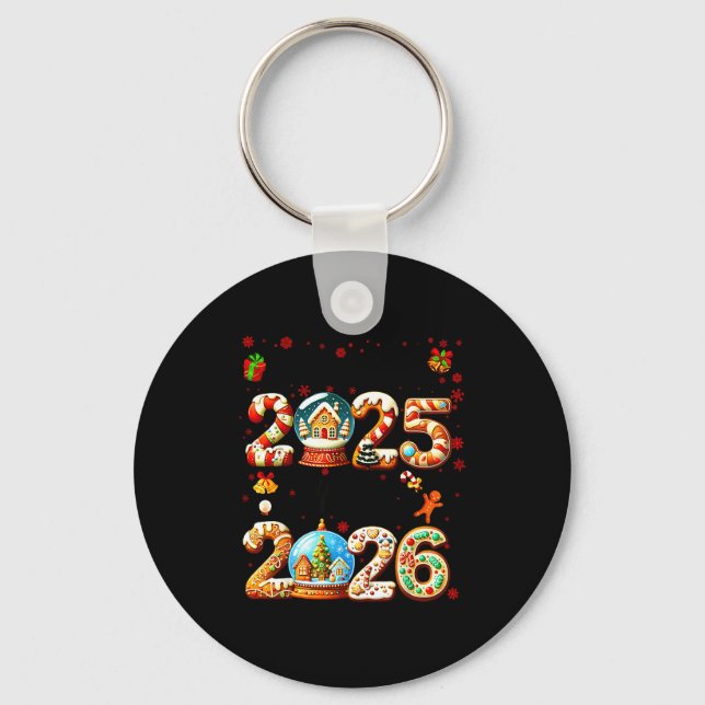 Porte-clés Goodbye 2025 Hello 2026 Christmas And Happy New Ye (Recto)