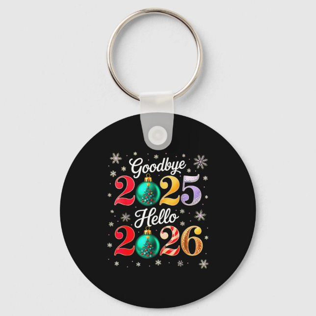 Porte-clés Goodbye 2025 Hello 2026 Happy New Year's Eve Chris (Recto)
