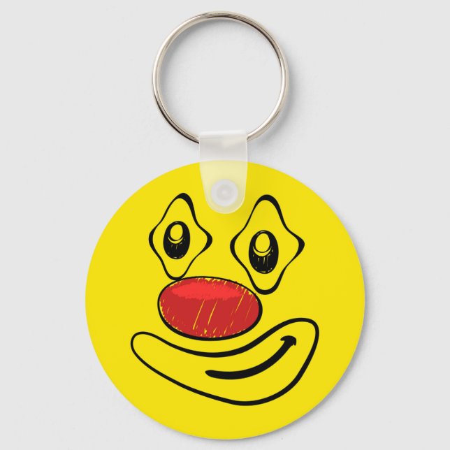 Porte-clés Goofy Clown visage jaune (Recto)