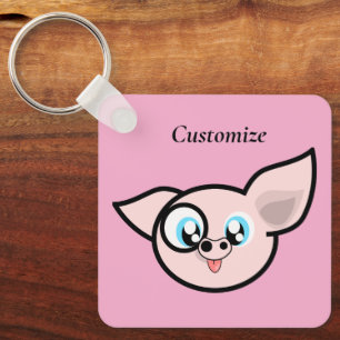Porte-clés Goofy Pig souriant Thunder_Cove