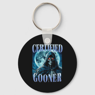 Porte-clés Goon Drôle de Gooning Mème Squelette Gooner Certif