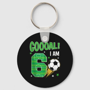 Porte-clés Goooal je suis un garçon d'anniversaire de 6 ans à
