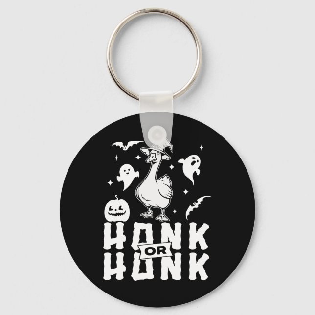 Porte-clés Goose Halloween Conception De Sorcière Éffrayante  (Recto)