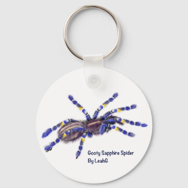 Porte-clés Gooty Sapphire Tarantula Spider Personalized (Recto)