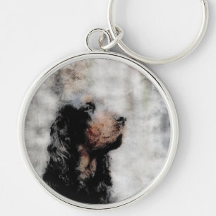 Porte-clés Gordon Setter Grunge Porte - clé