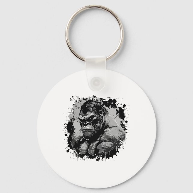 Porte-clés Gorilla Beast Muscles entraînement Bodybuilding Bo (Recto)