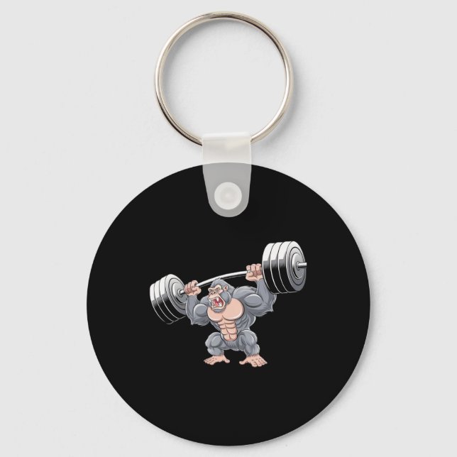 Porte-clés Gorilla Weightlifting Fitness Gym Training Bodybui (Recto)